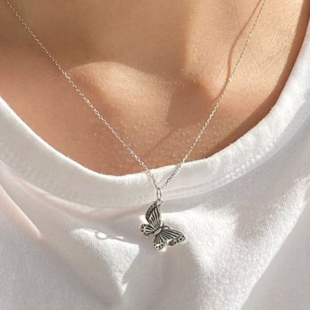 (silver925) butterfly pattern necklace
