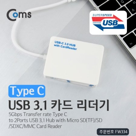 Coms USB 3.1 ī帮Type C USB 2Port MicroSD