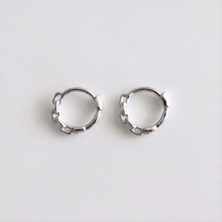 Silver925 Mini chain ring earring