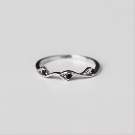 Silver925 Wave cubic ring