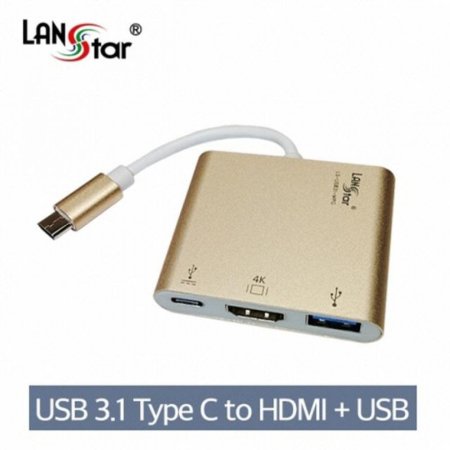 (30153)(LANstar) USB 3.1 Type C Ƽȯ (HDMI USB) 4K2K  () (ǰҰ)