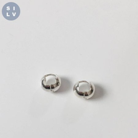 (silver925) round onetouch earring