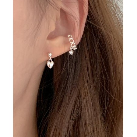 (925 silver) stitched ear cuffs E 206