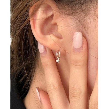 (925 Silver) Choco ball earrings E 44