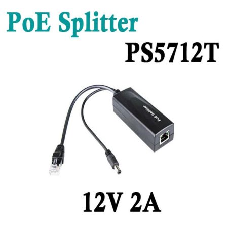 POE Splitter 12V 2A 802.3a 24W 10/100Mbps