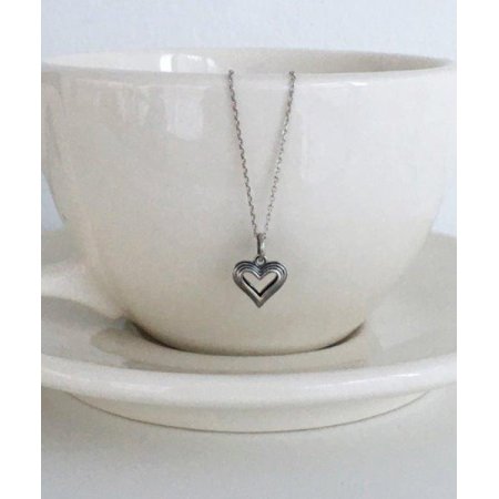 (silver925) doubling heart necklace