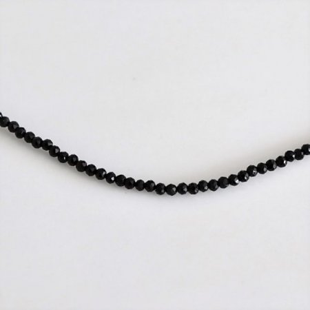 (Silver925) Black beads necklace