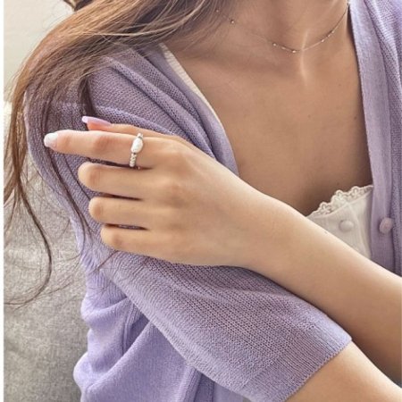 (silver 925) silverball pearl ring