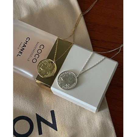 (925 Silver) Se coin necklace A 45
