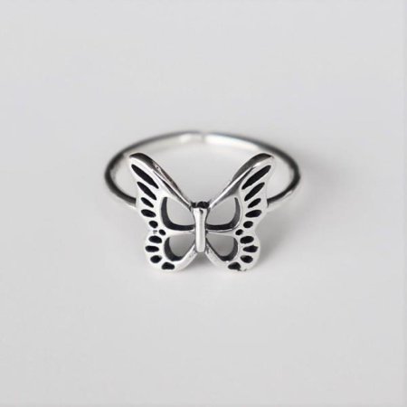 Silver925 Antique butterfly ring1