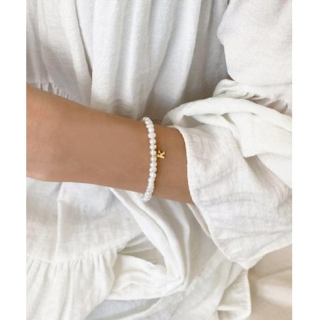 (silver925) pearl initial bracelet (A-Z)