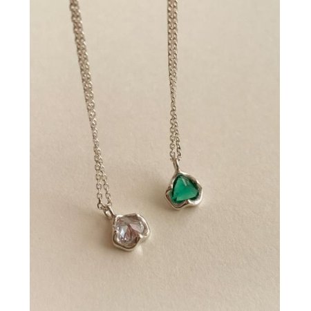 (925 Silver) Pyramid necklace A 06