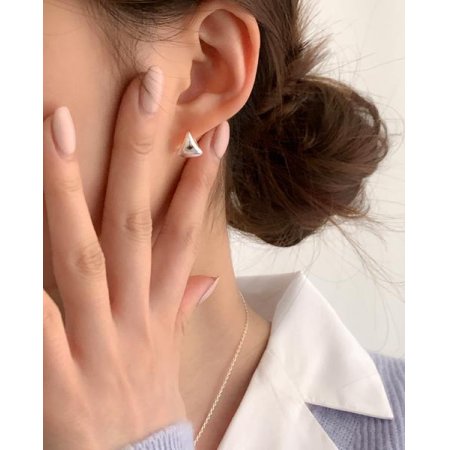 (925 Silver) Simple type earrings E 26