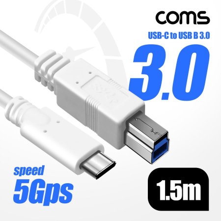 Coms USB 3.1 Type C to Type B 3.0 ̺ 1.5m