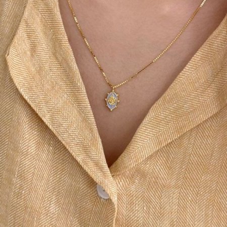 (silver925) rose pendant necklace