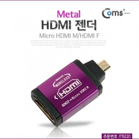 Coms HDMI Micro HDMI M HDMI F Metal