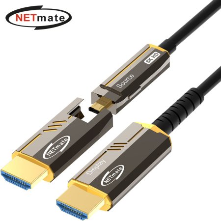 (Netmate) 배관용 분리형 HDMI2.1 광케이블 30M