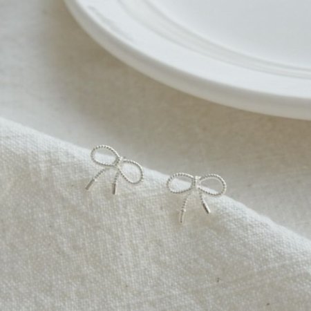(silver 925) rope ribbon earring