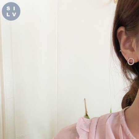 (silver925) moment earring