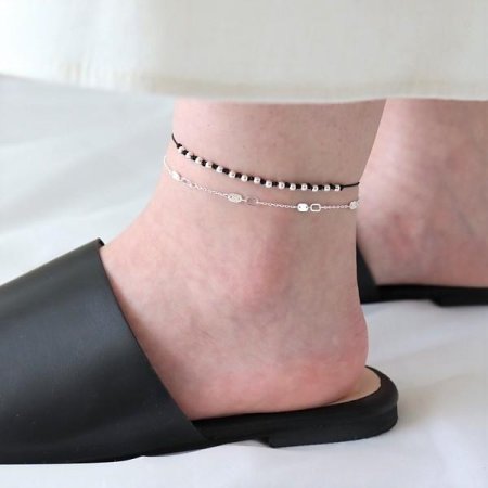 Silver925 In and out anklet