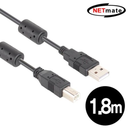 NETmate NMC-UB218C USB2.0 A-B ̺ 1.8m (/