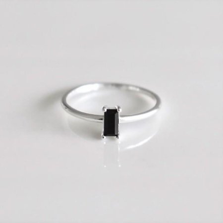 Silver925 Rectangle stone ring