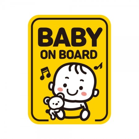 BABY ON BOARD2 ݻ ڼ ڵƼĿ 11x14.5cm