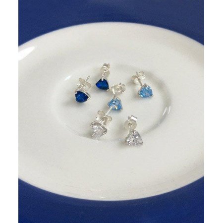 (silver925) heart cubic earring