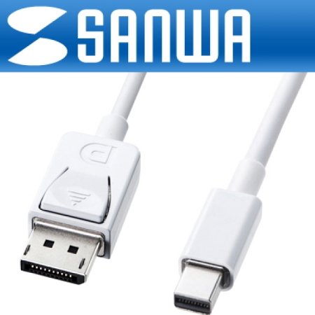 SANWA KC-DPM1W Mini DisplayPort to DisplayPort 1.2 ̺ 1m
