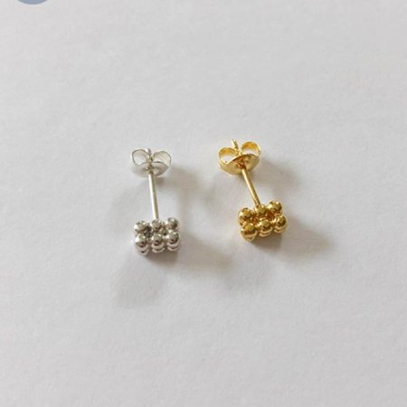 (silver925) block earring