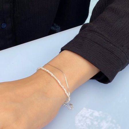 (silver925) varn pearl bracelet