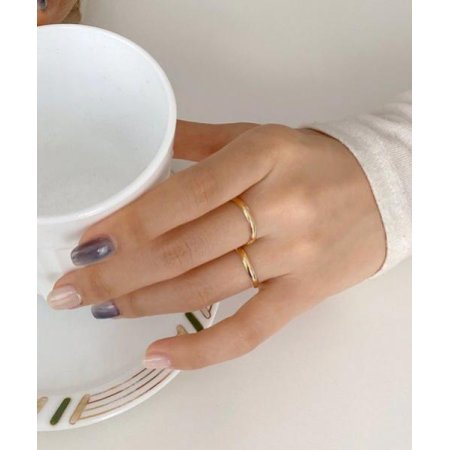 (silver925) gold engage ring