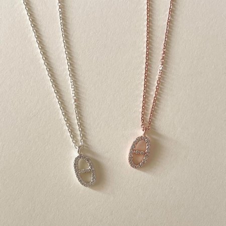 [925 Silver] Brilliant necklace A 28