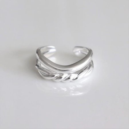 Silver925 Clean bold ring