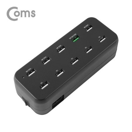Coms 10Ʈ  Ƽ(Black) USB 10 Port