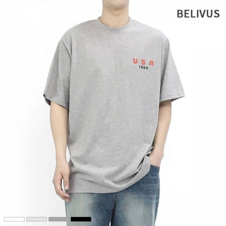 빌리버스 남자 반팔티 BJM004 라운드 면 티셔츠