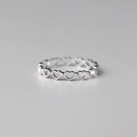 Silver925 Matt heart ring
