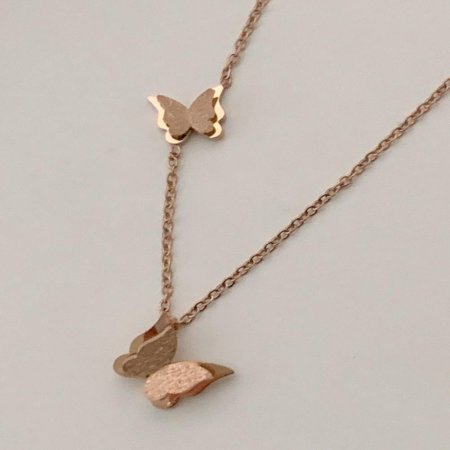 ýƿ Two Butterfly Necklace N 69