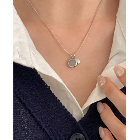 () circle mother-of-pearl necklace N 106