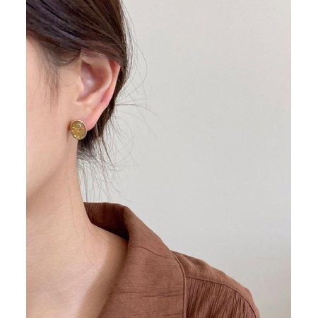 gold check earring