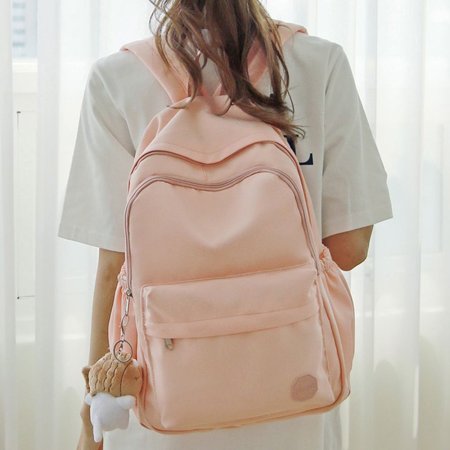 핑크색 책가방 인형 키링 포함 고등학생 중학생 백팩