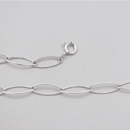 Silver925 Oval chain anklet