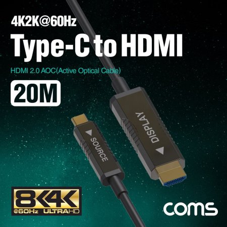 USB 3.1 Type C to HDMI 2.0 AOC  ̺ 20M