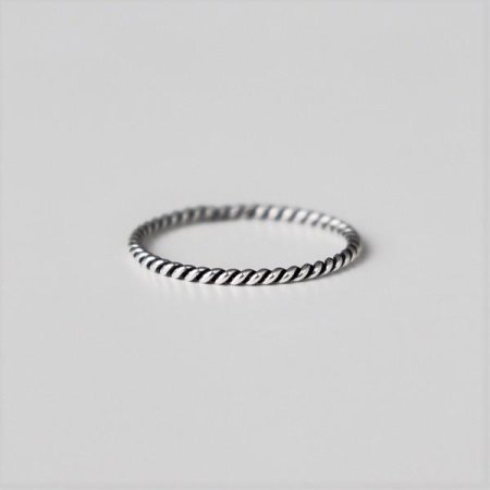 Silver925 Twist ring(1mm)