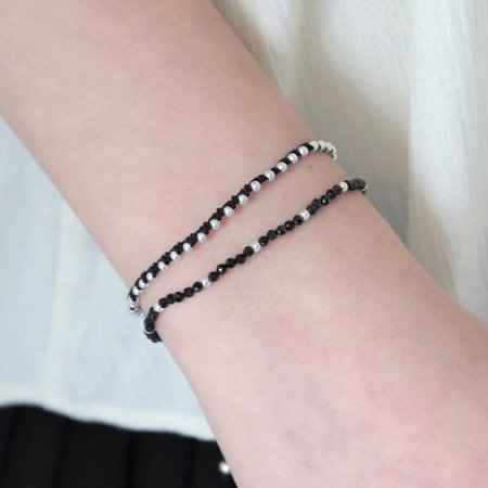(Silver925) Layered knot bracelet