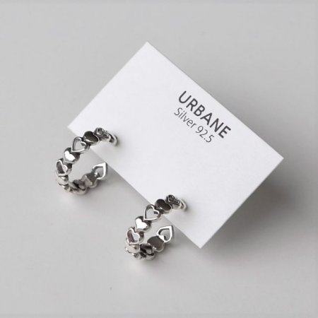 (Silver925) Antique heart ring earring