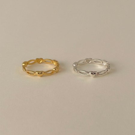 [925 Silver] Celeb heart ring B 52