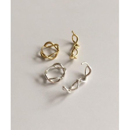 (silver925) infinity onetouch earring