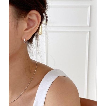 (silver925) round chain earring