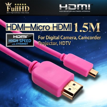 Coms HDMI HDMIMicro ̺ 1.5M Pink